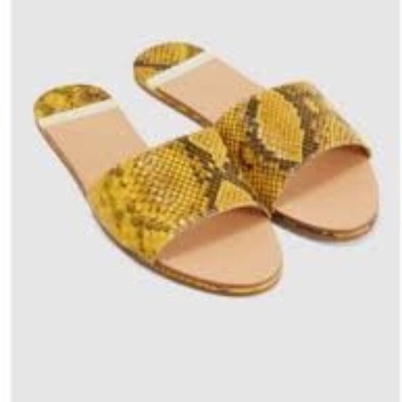 Catania Sandals Yellow Snake by M.N.G | Size 38 | New - Picture 2 of 5